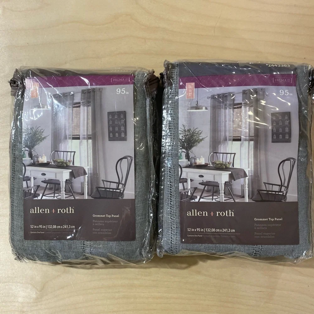 2 Sets Allen + Roth Grommet Top Panel 52 in x 95 in (BO)